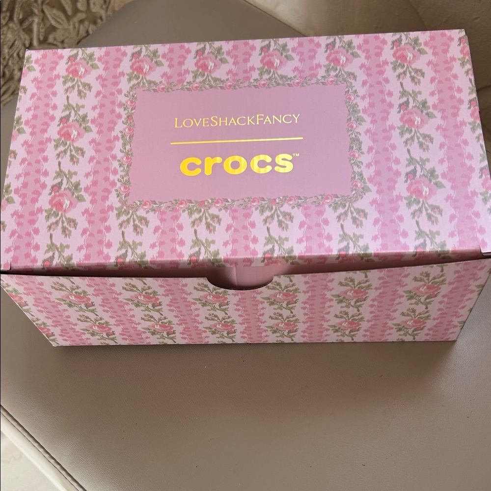 CROCS Pink Floral Decorative Box